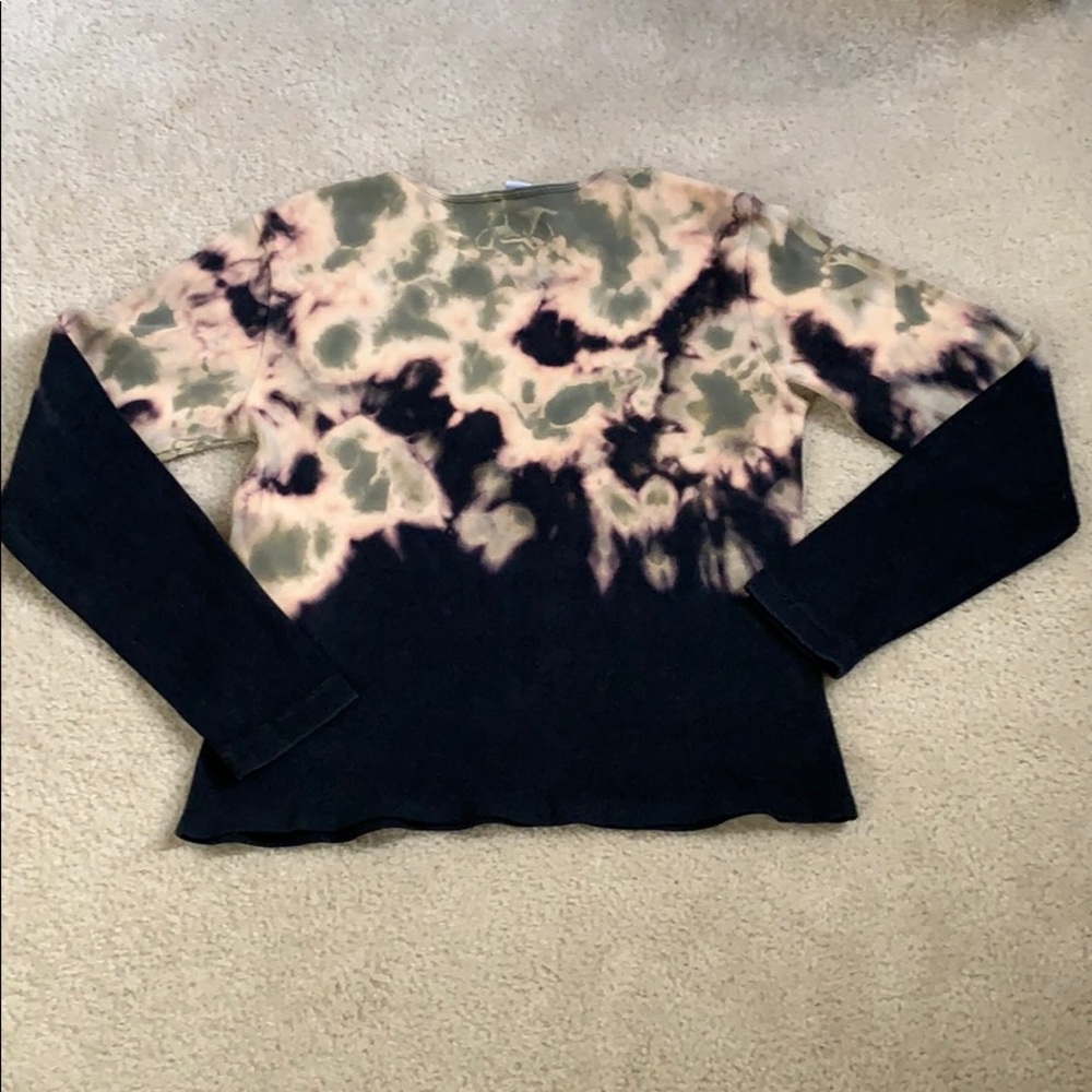Candy Did It! VTG Gap Reverse Tye Dye Long Sleeve Tee Shirt Sz M - Picture 6 of 11
